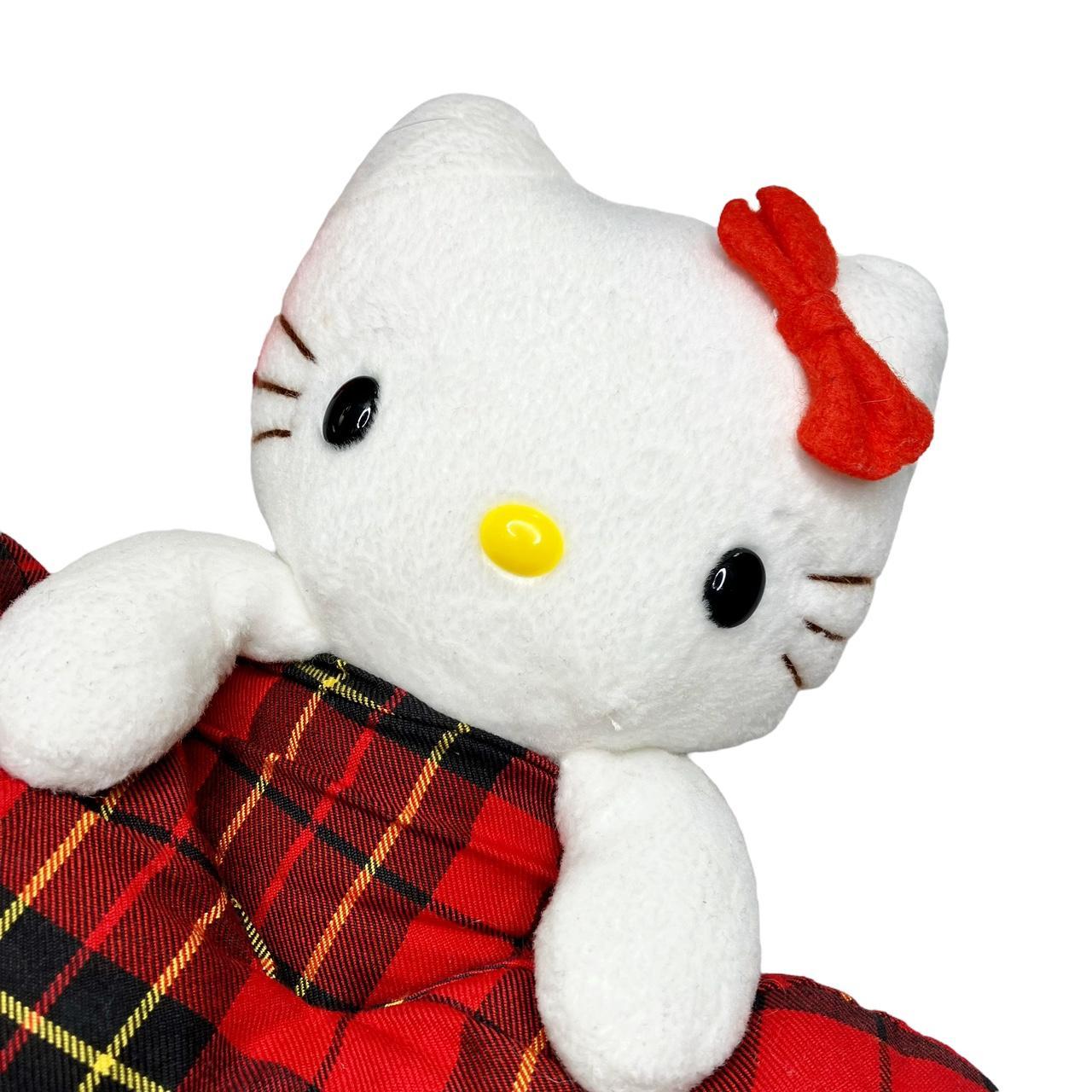 Sanrio Hello Kitty 90s Plaid Plush Heart - Depop