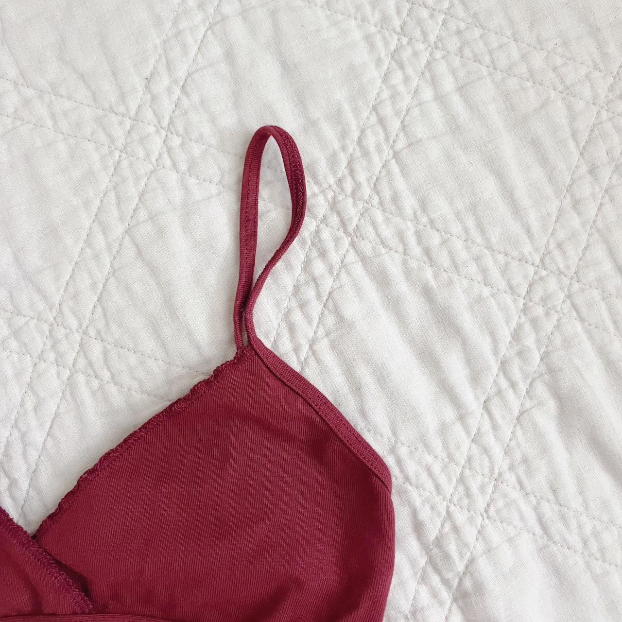 brandy melville maroon bra new with tag & no - Depop