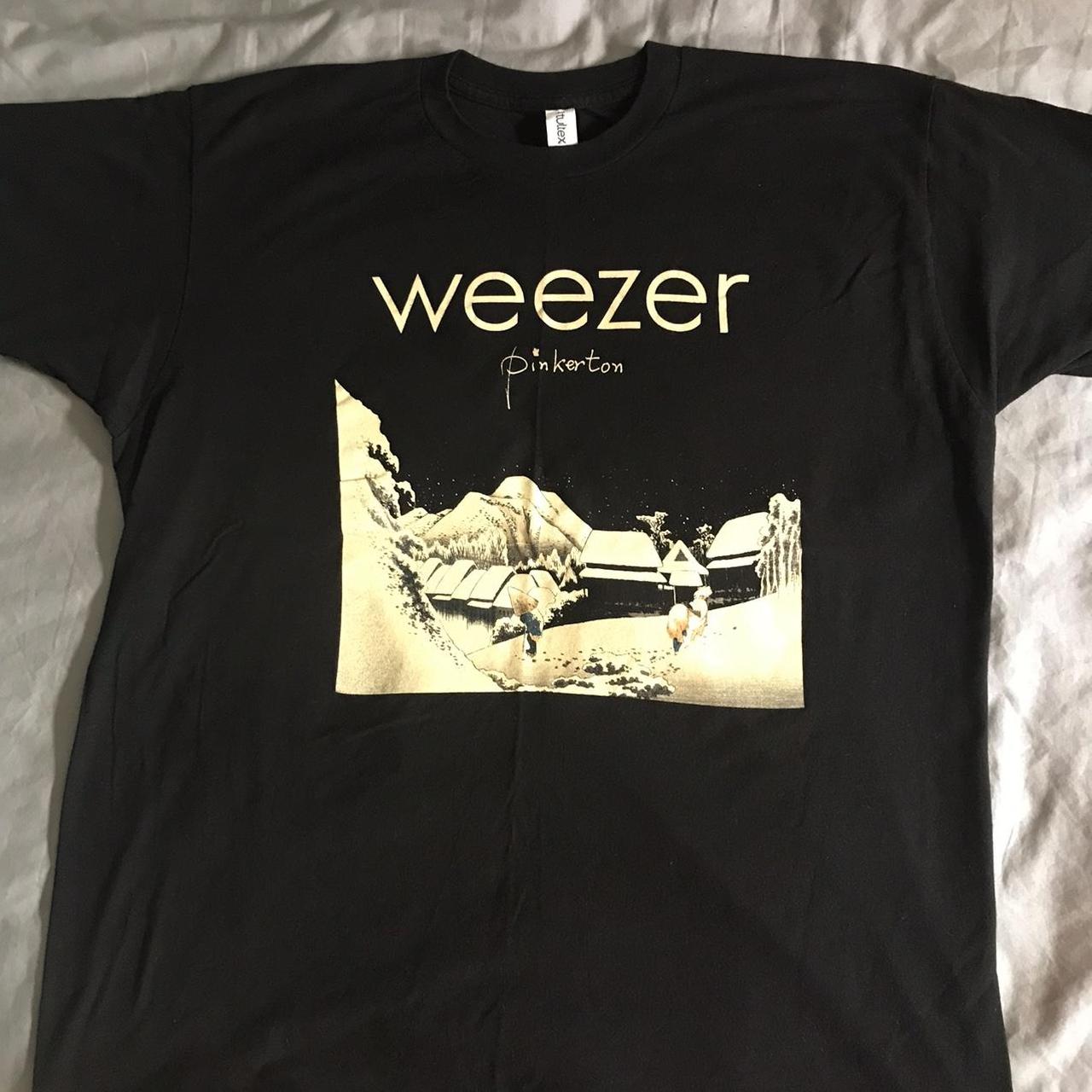 Weezer Pinkerton shirt with tracking list in the... - Depop