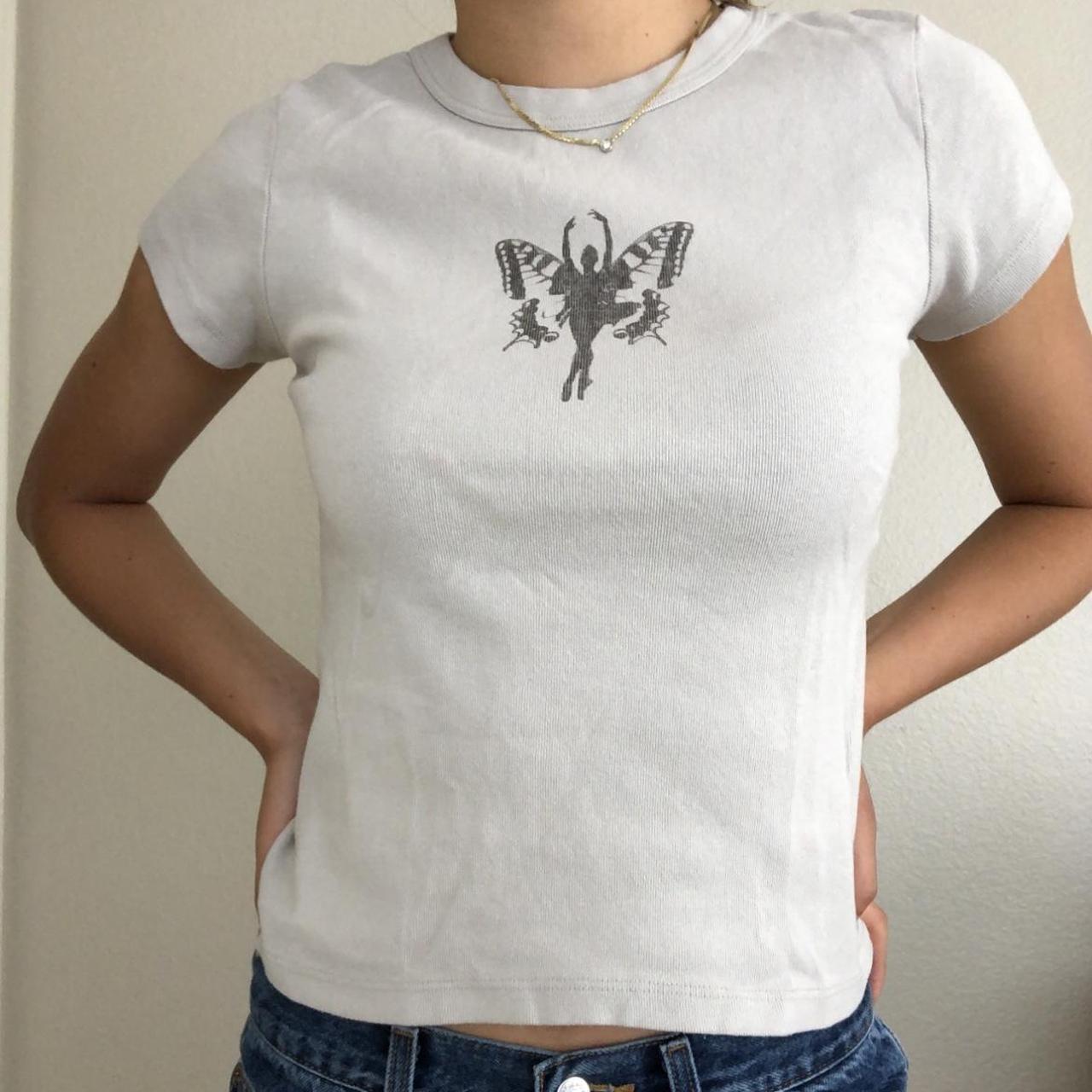 Brandy Melville butterfly ballerina shirt!... Depop