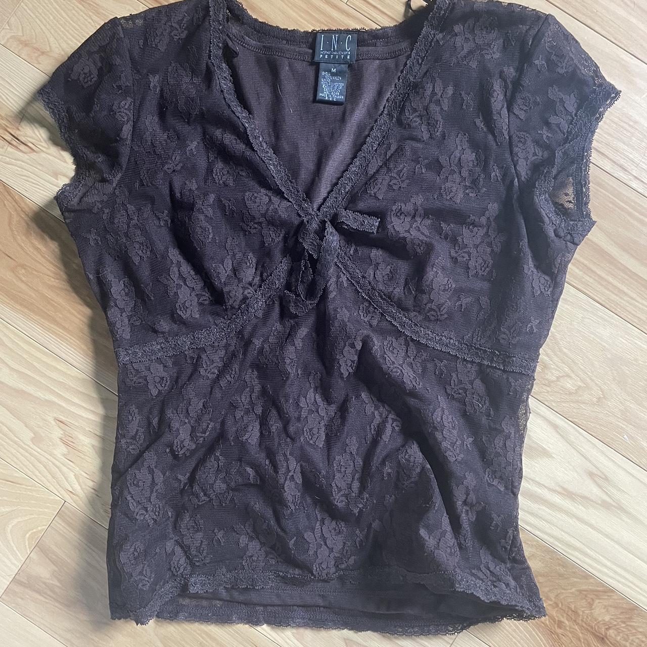 REPOP the prettiest brown lace top i’m so obsessed... - Depop