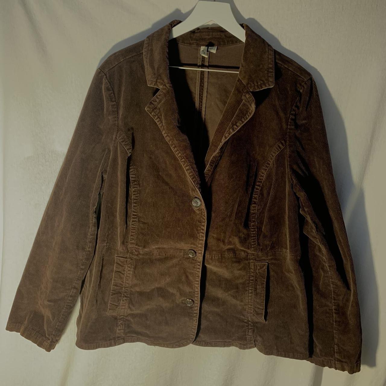 Dark brown corduroy jacket - Depop