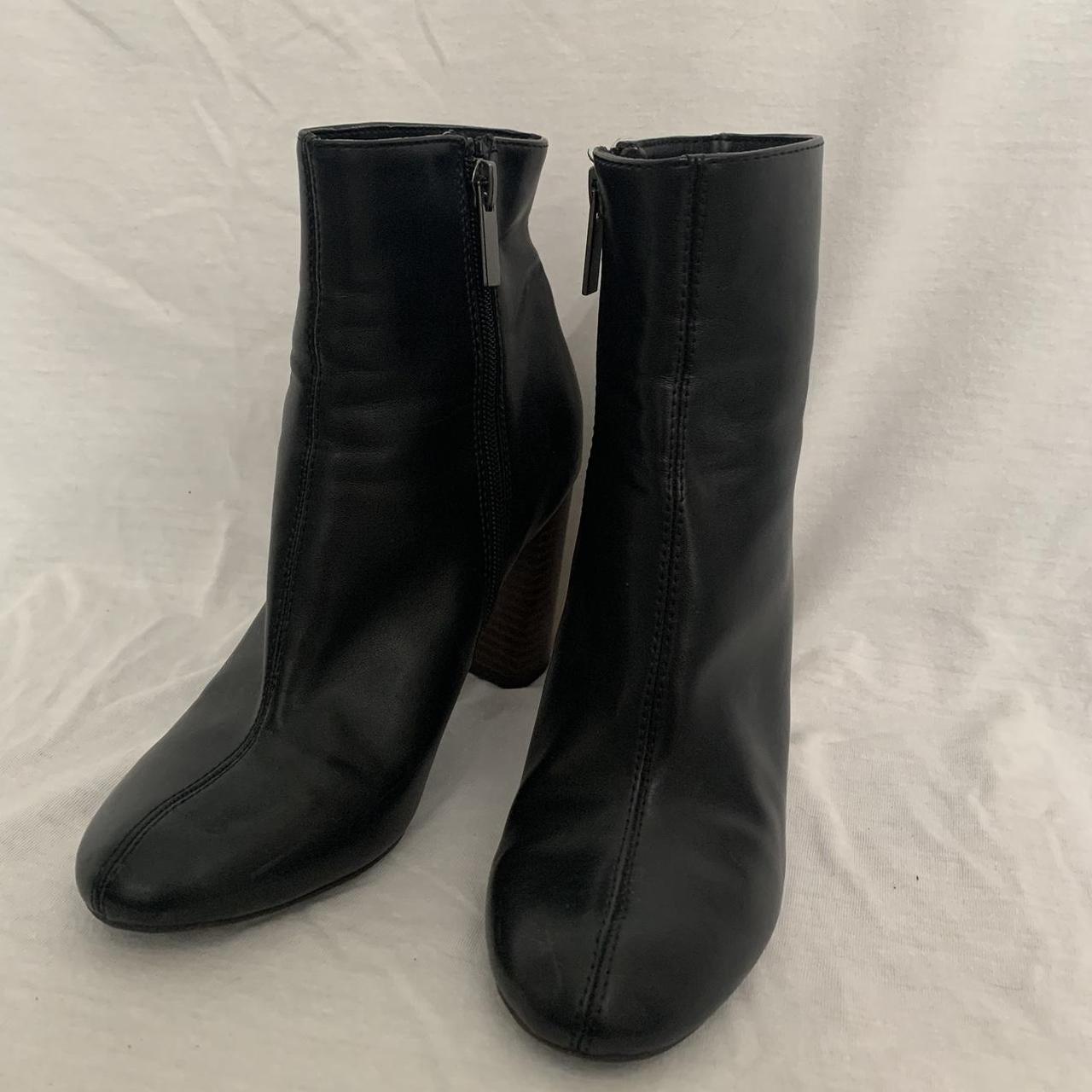 black ankle boots size women s 6.5 heelboots Depop