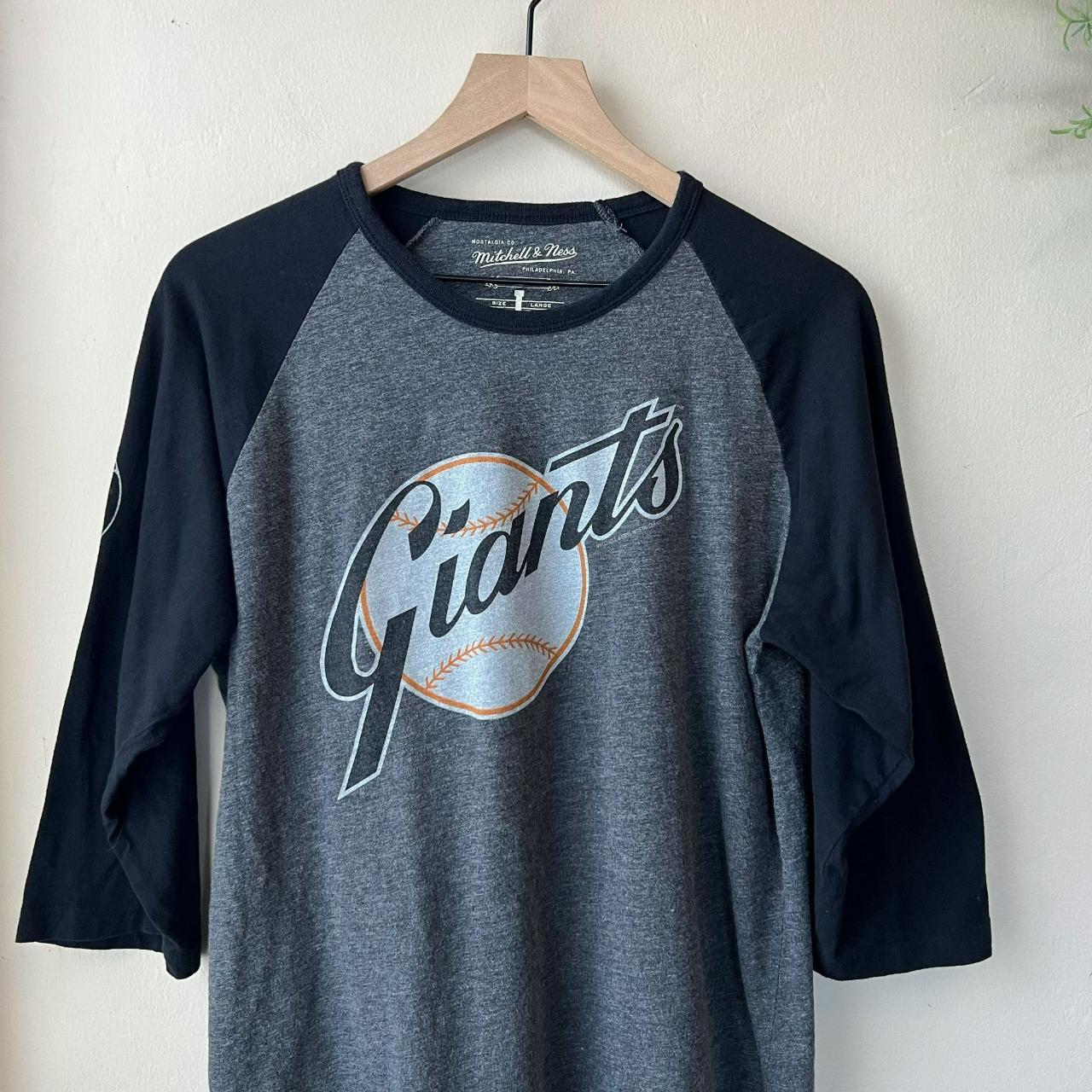 Mitchell & Ness x MLB Giants Basic Logo 2 Black T-Shirt