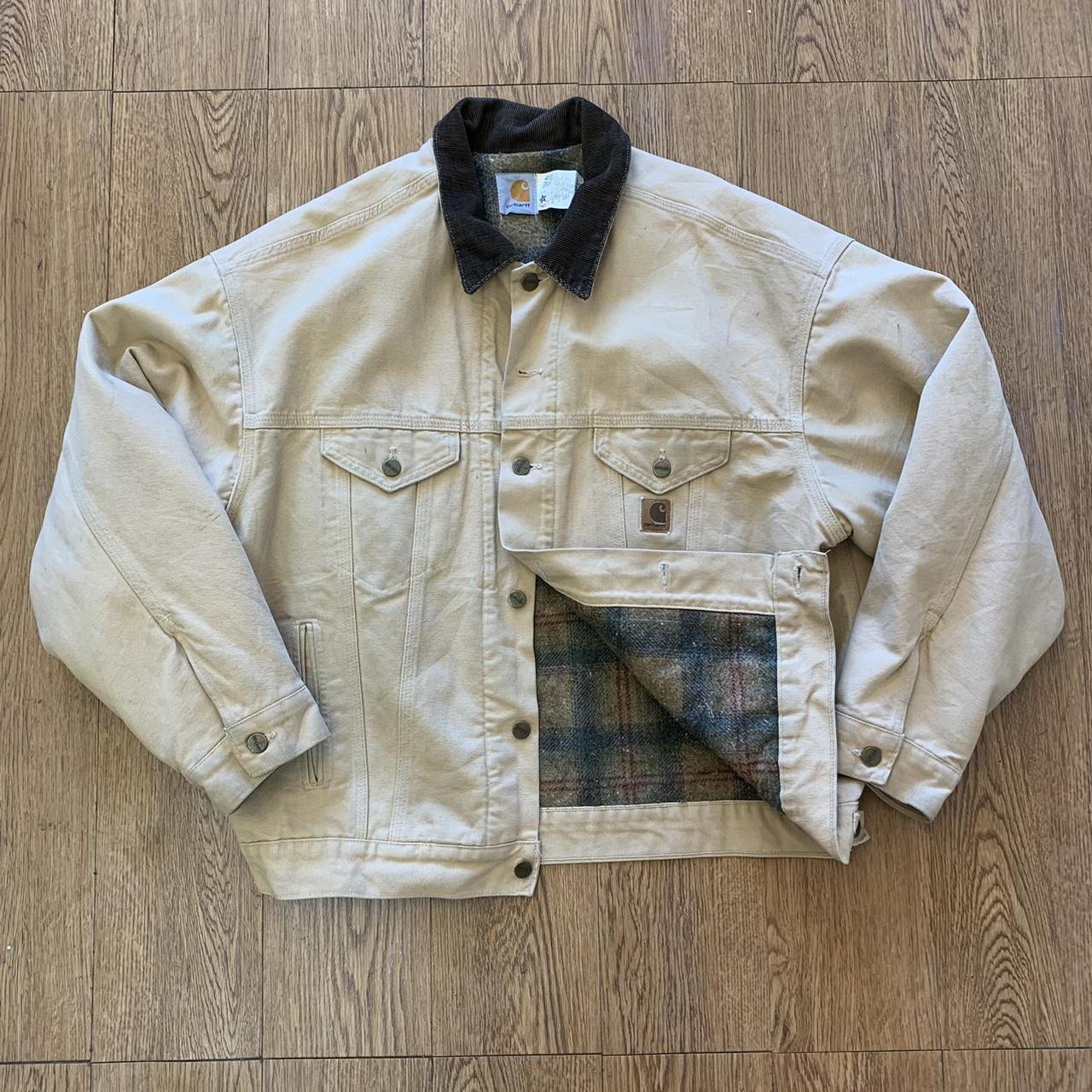 Vintage Carhartt Trucker Detroit Jacket -great used... - Depop