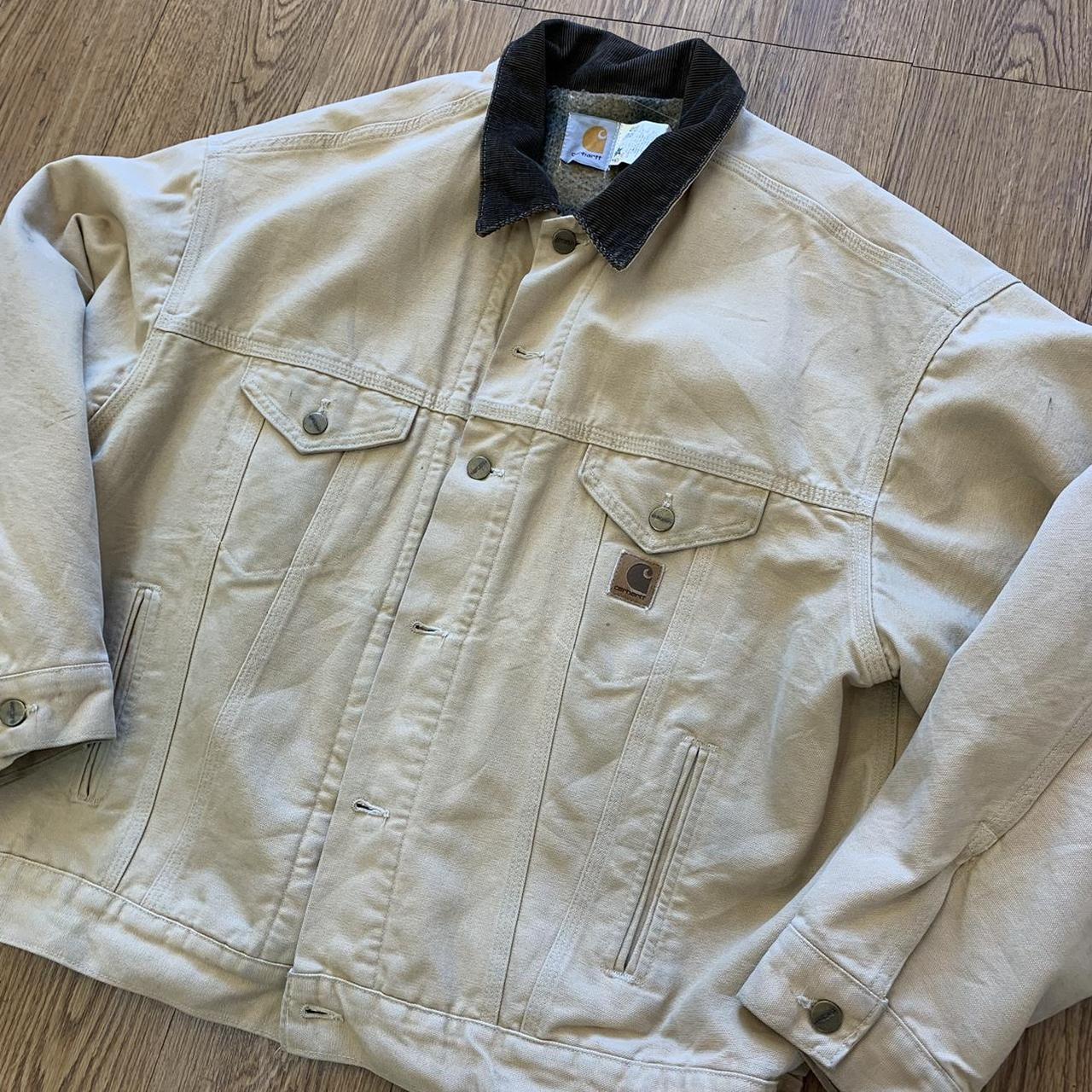 Vintage Carhartt Trucker Detroit Jacket -great used... - Depop