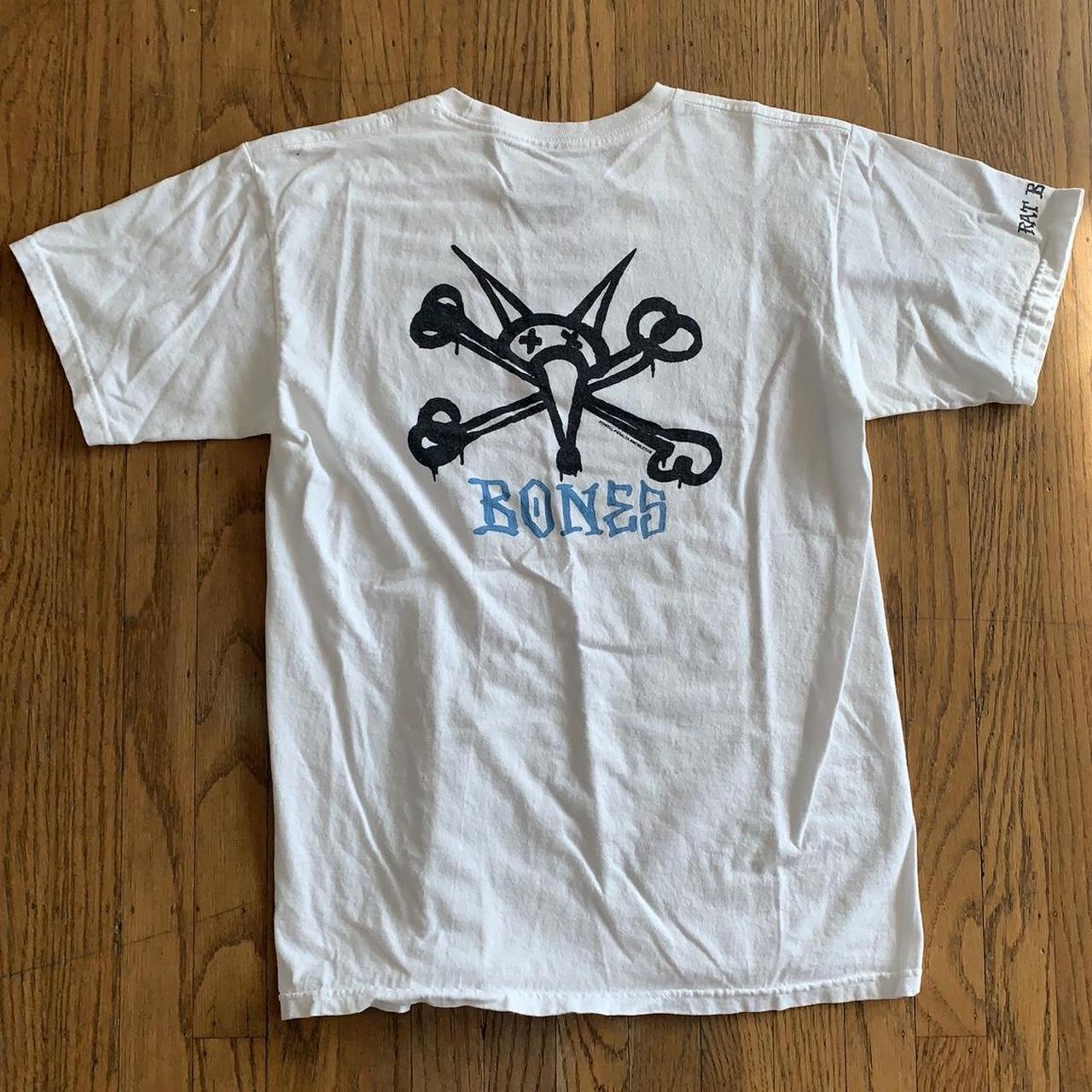 Bones Men's White and Blue T-shirt