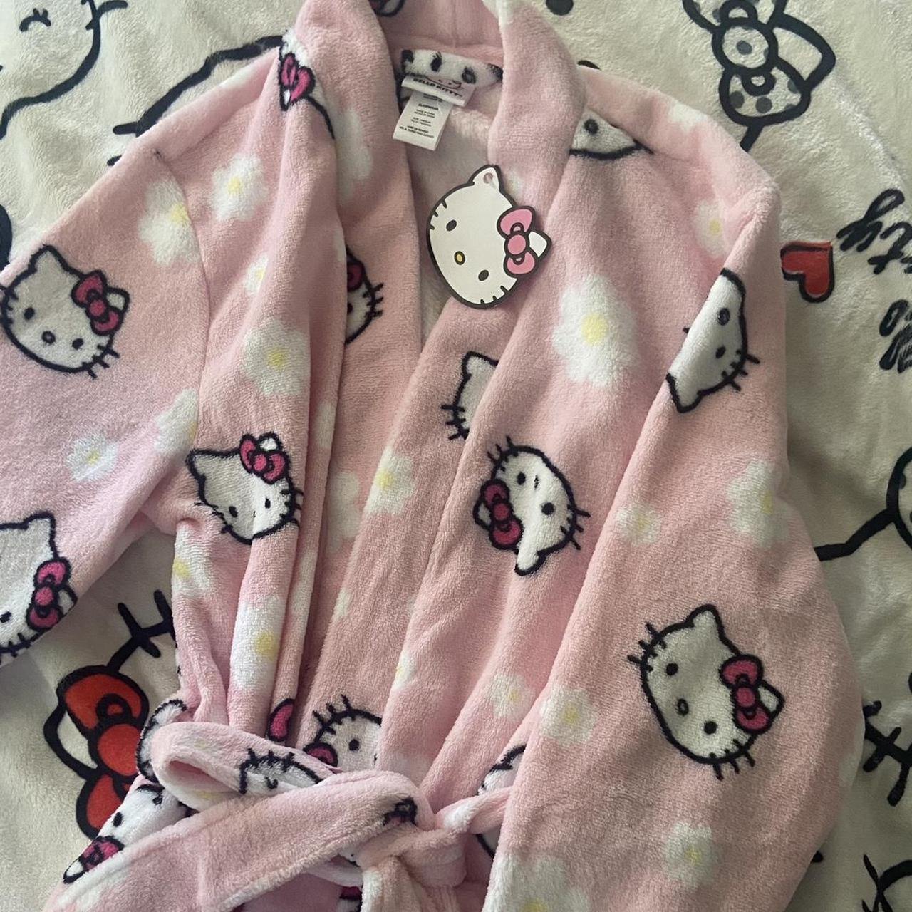 Pink daisy Hello Kitty robe. 🌼🎀💝 Size medium brand... - Depop