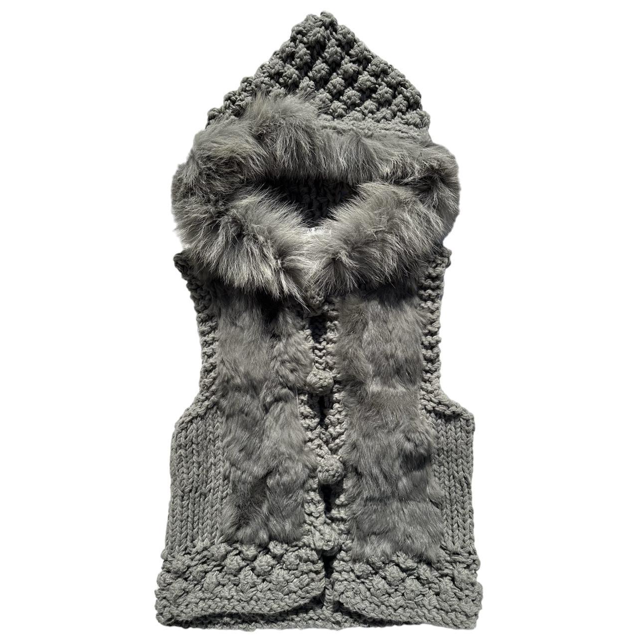 Fur Sweater Vest From the early 2000s, crochet... Depop