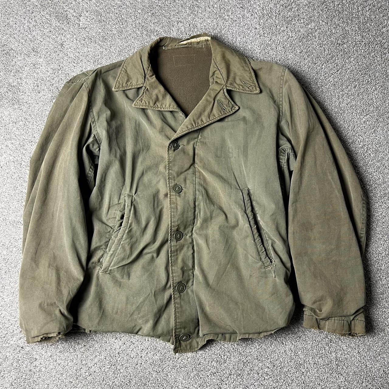 WWII US Navy Field Jacket N-4 Deck Vintage USN... - Depop