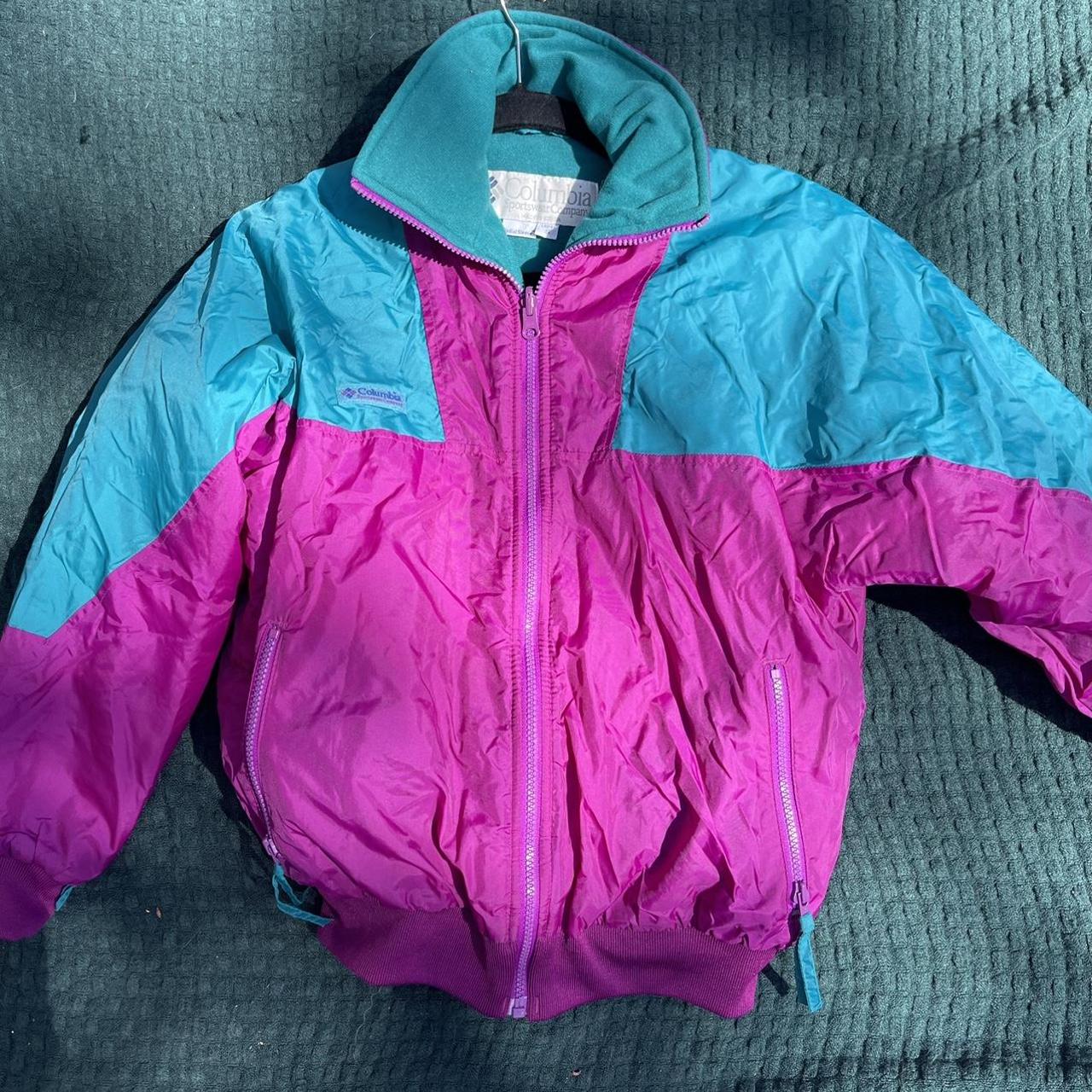 Columbia Sportswear Women's Purple and Pink Jacket | Depop