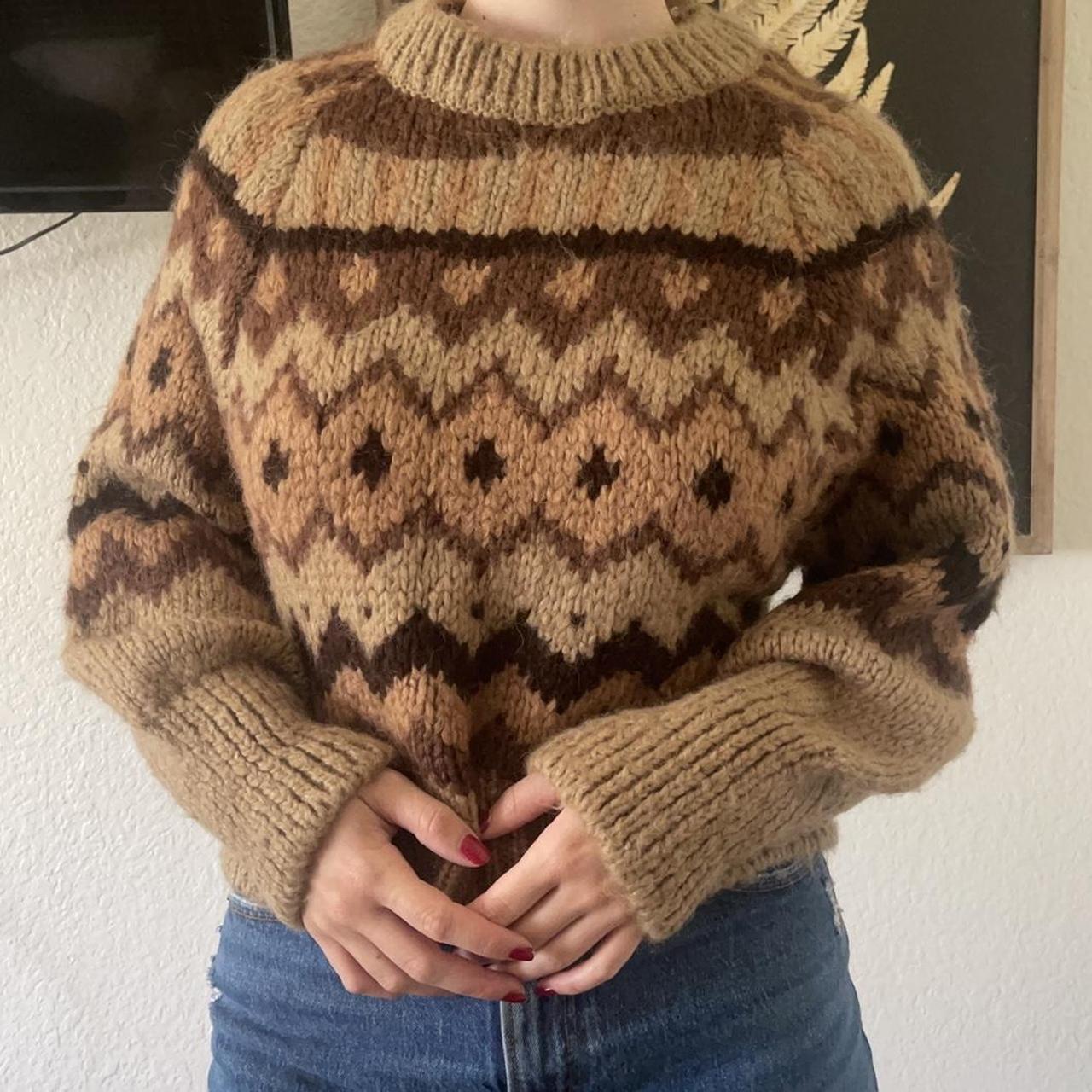 Brown-colored sweater from Zara🍂 🌟 Size: Medium 🍁... - Depop