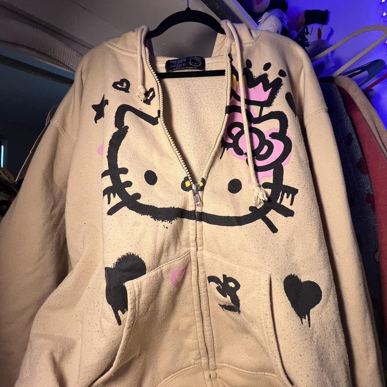 MEGA COZY hello kitty jacket in collaboration with... - Depop