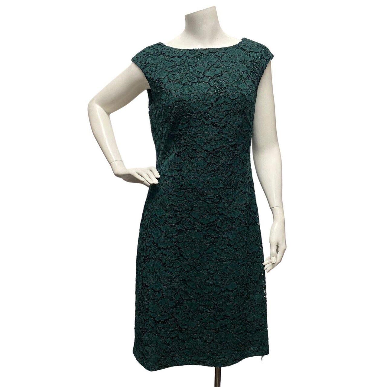 Ralph lauren green lace dress online