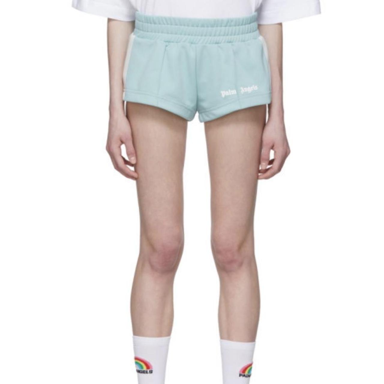 Palm Angels Women's Blue and White Shorts