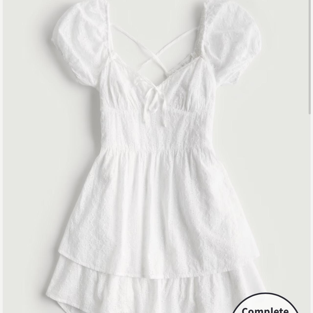 Hollister Co. Women's White Dress | Depop