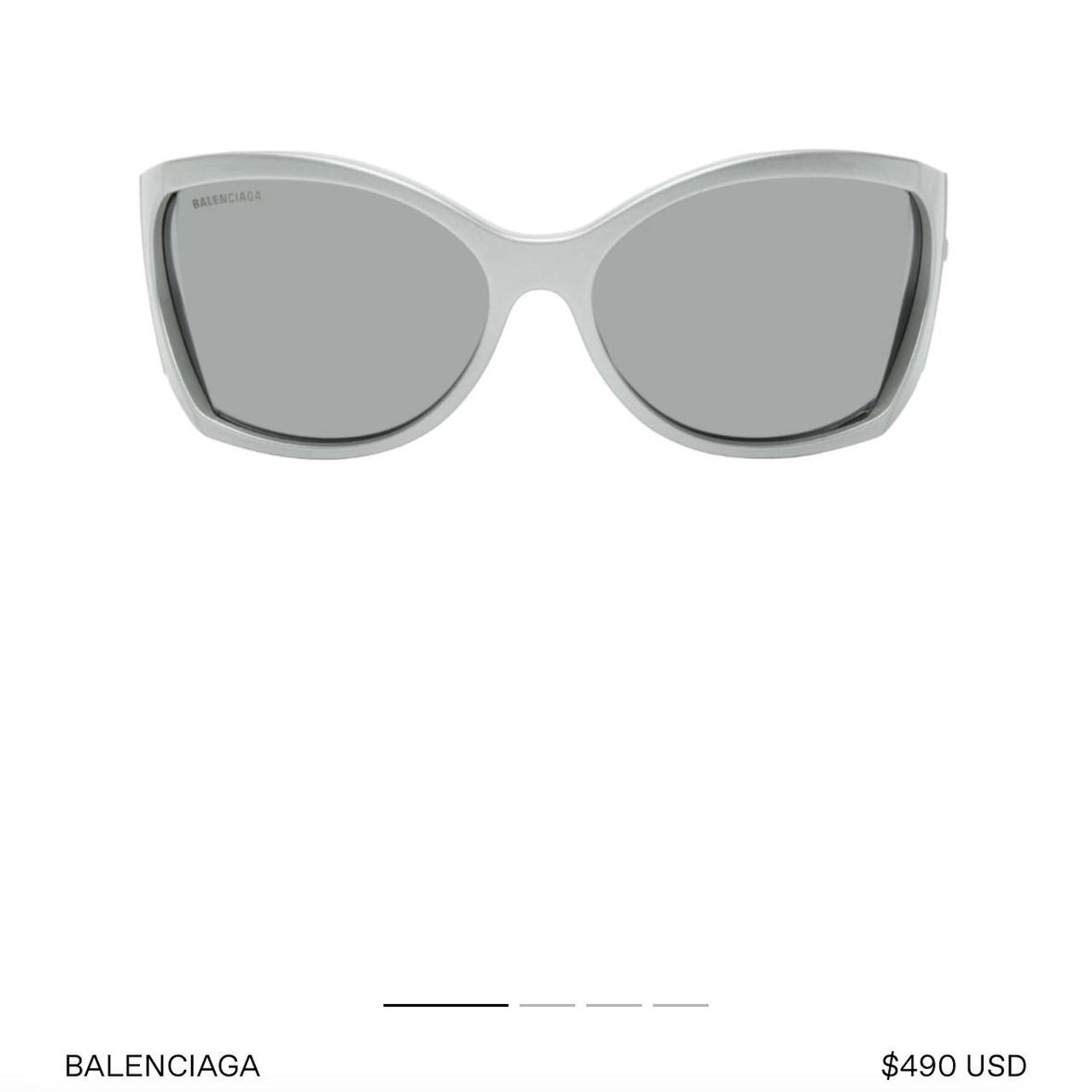 Balenciaga Women's Silver Sunglasses (2)