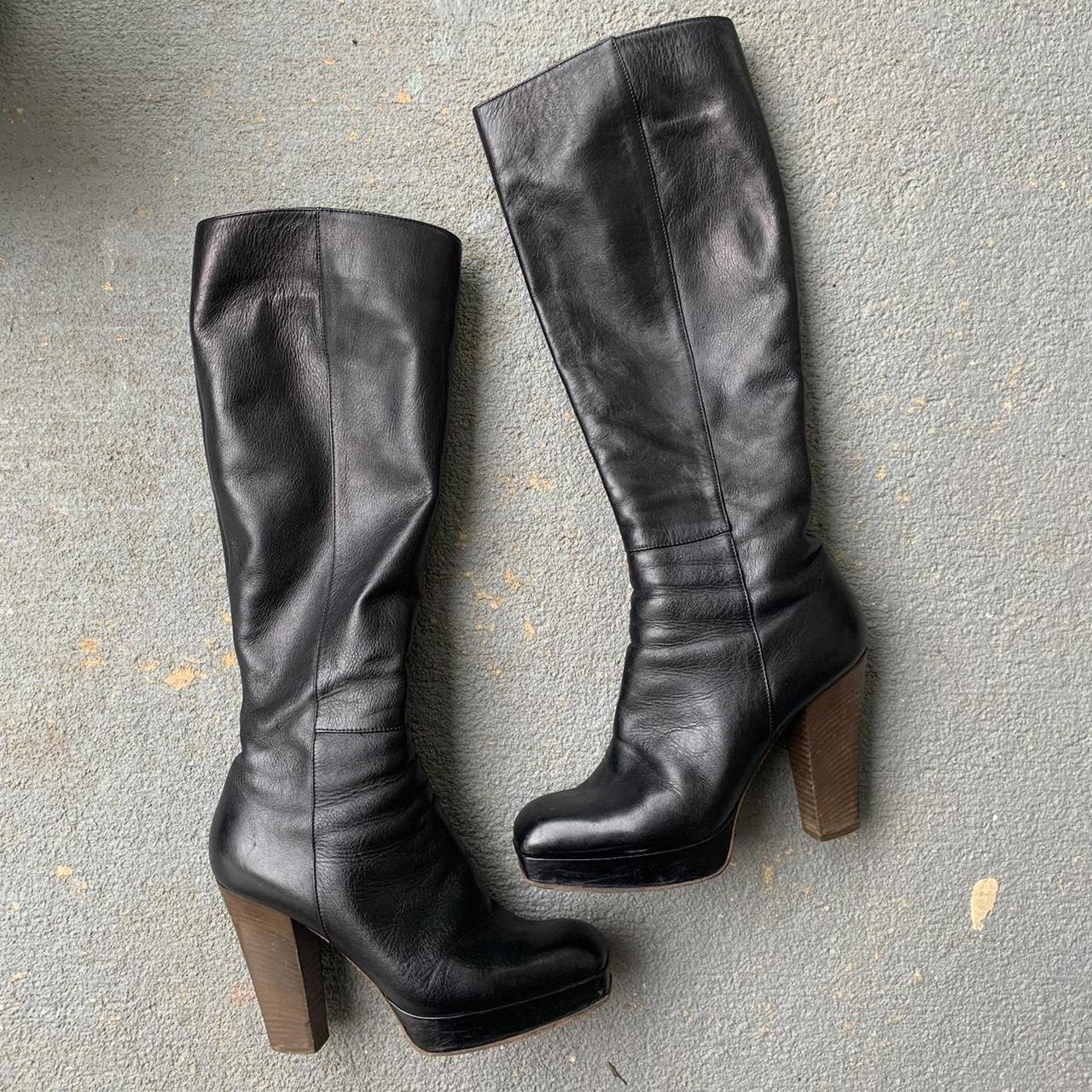 Yves saint laurent on sale knee high boots