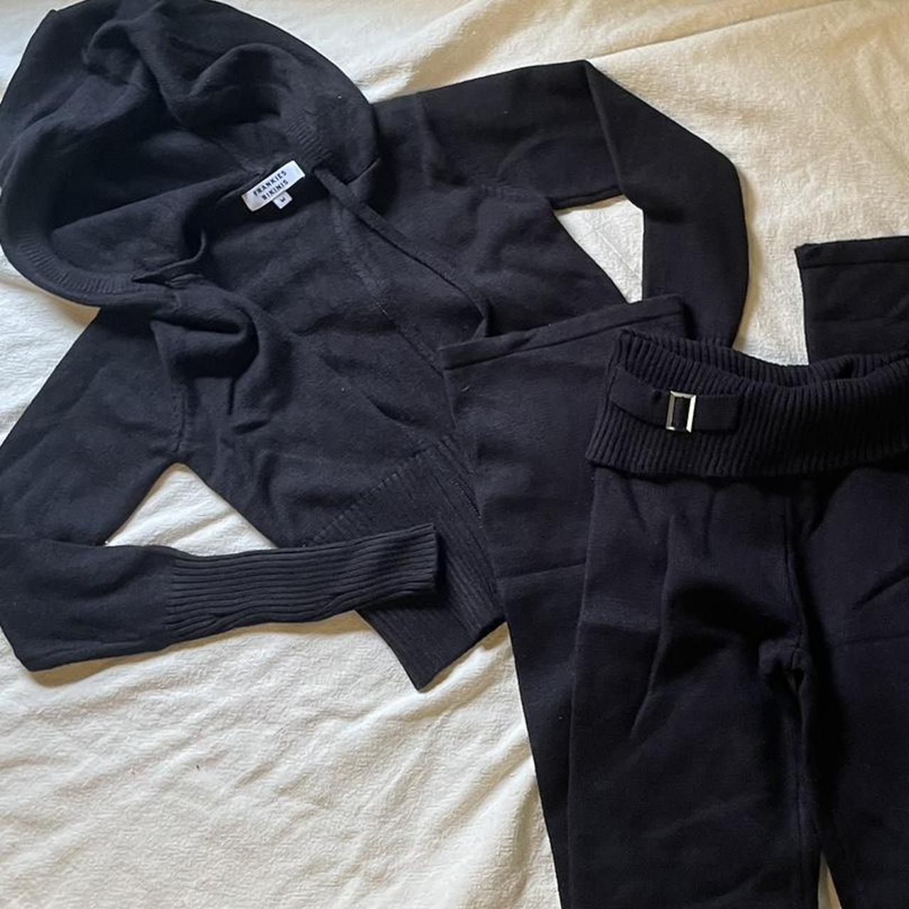 Frankie s bikinis cloud knit set in black Tried on Depop