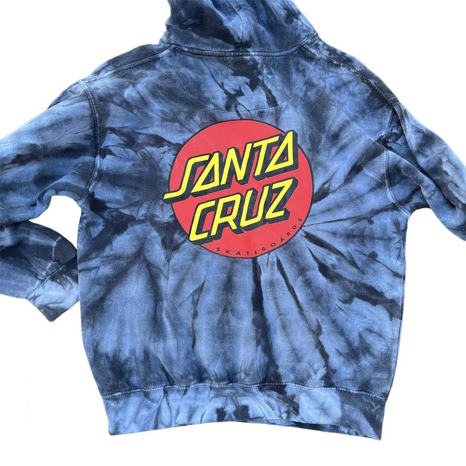 Blue tie dye santa best sale cruz hoodie