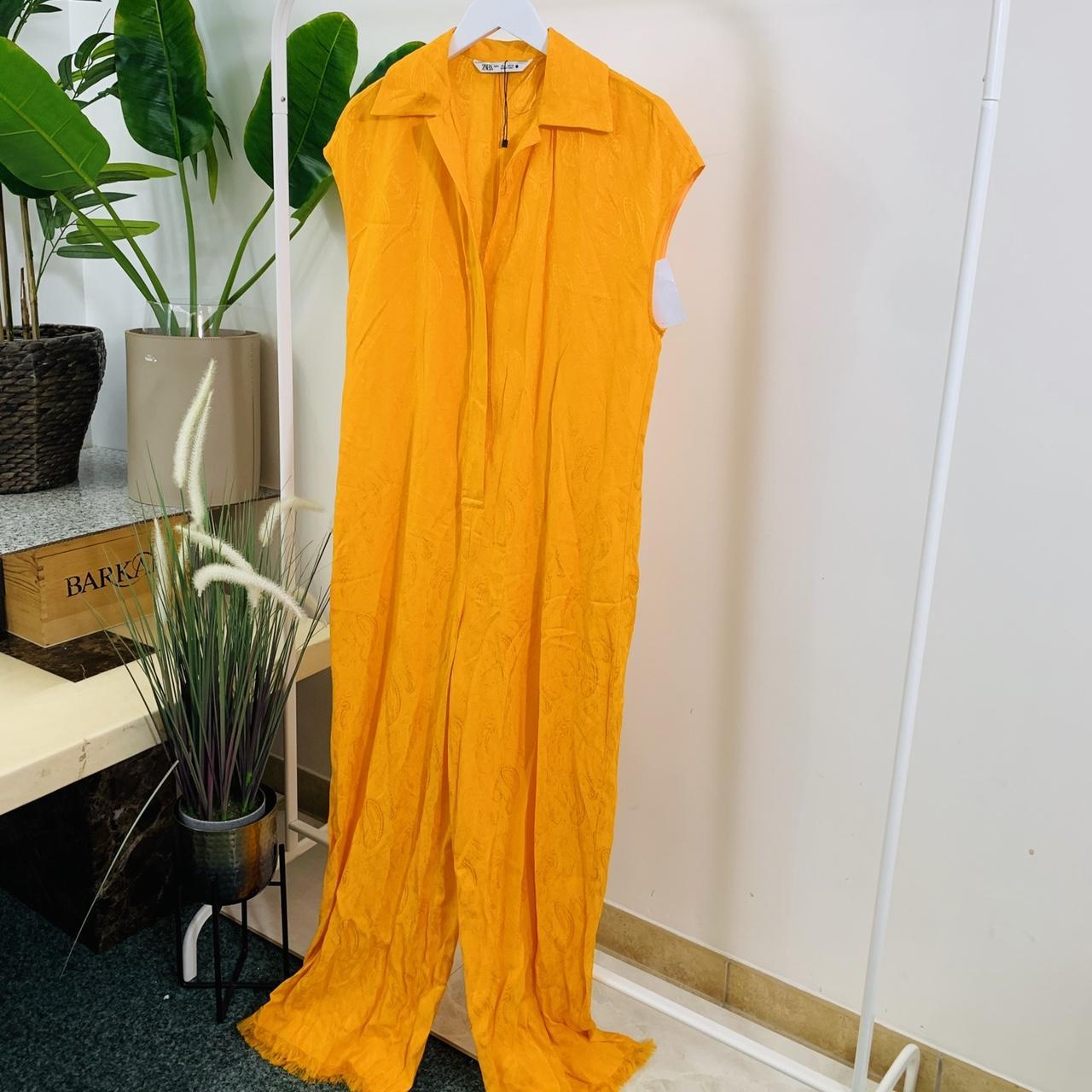 Orange Zara jumpsuit size medium Flare leg jumpsuit