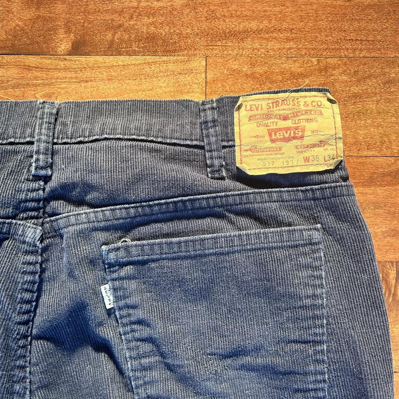 Vintage Levis 70’s Corduroy Bootcut Black flared... - Depop