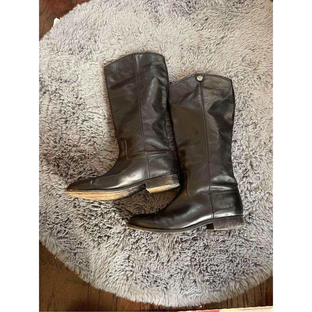 frye black leather booties