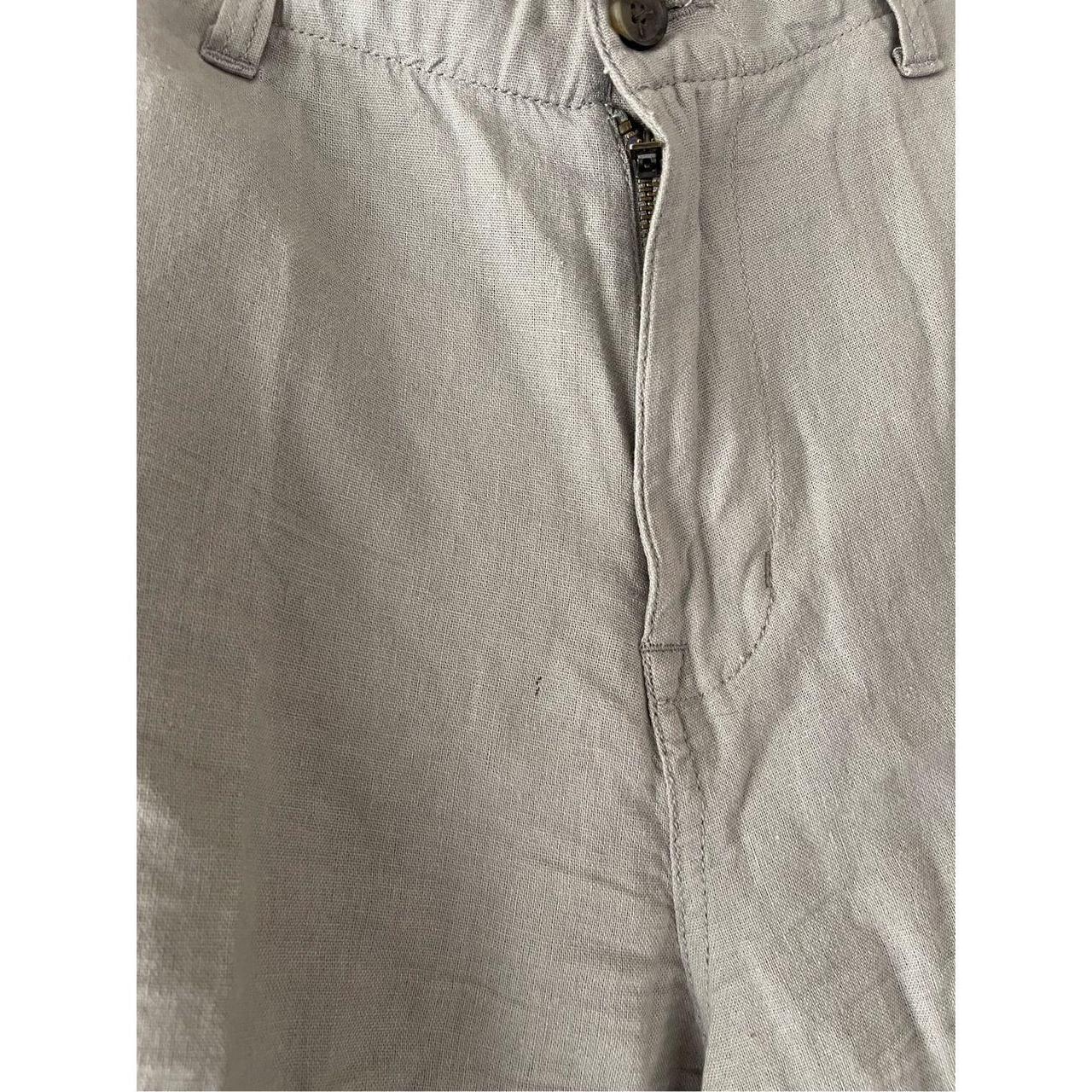 Lucky Brand Linen Short Shorts White Gray Ikat - Depop