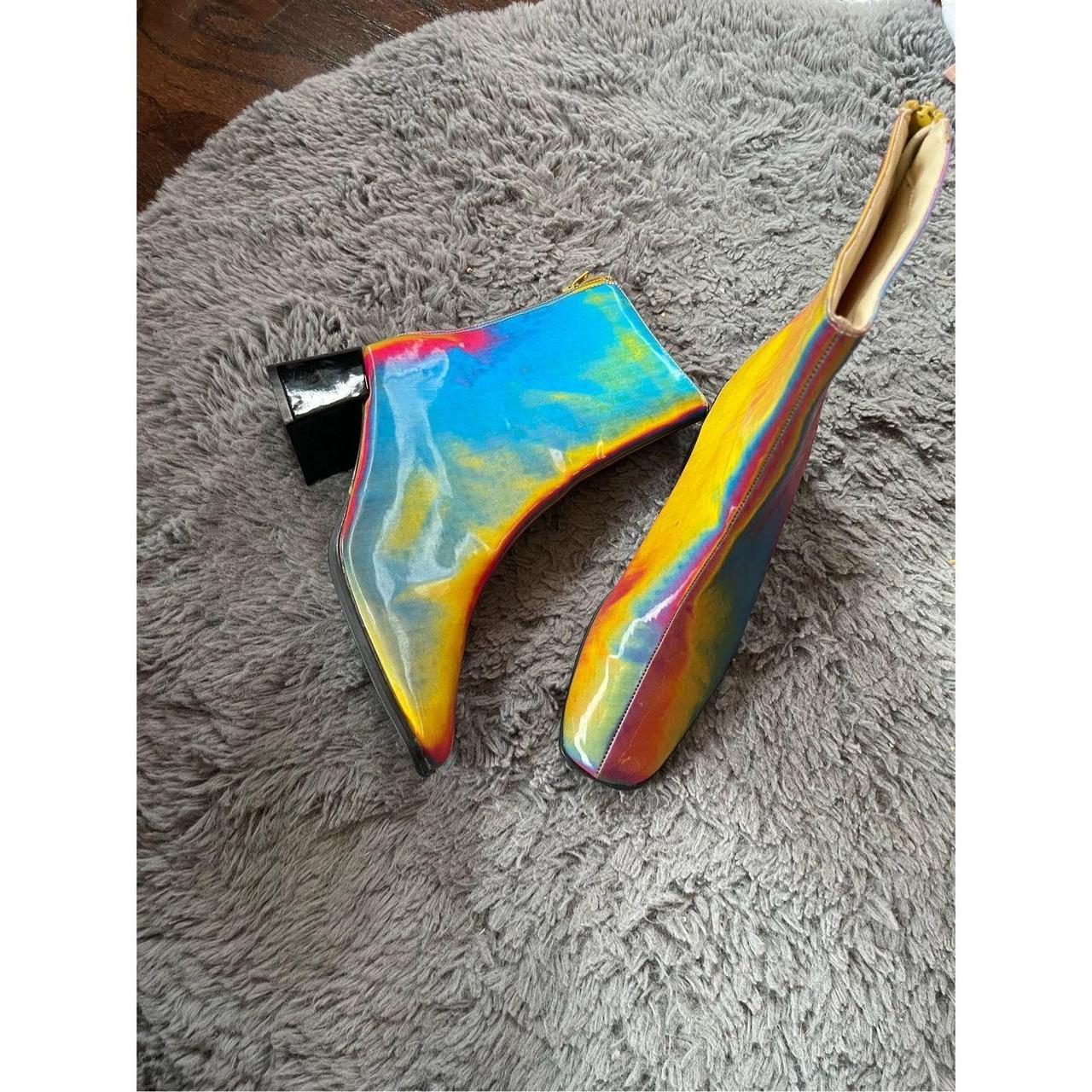 Iridescent hot sale ankle boots