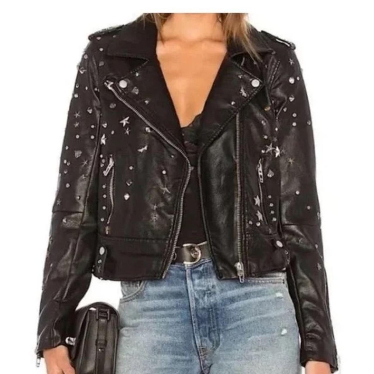 Blank nyc 2025 studded leather jacket