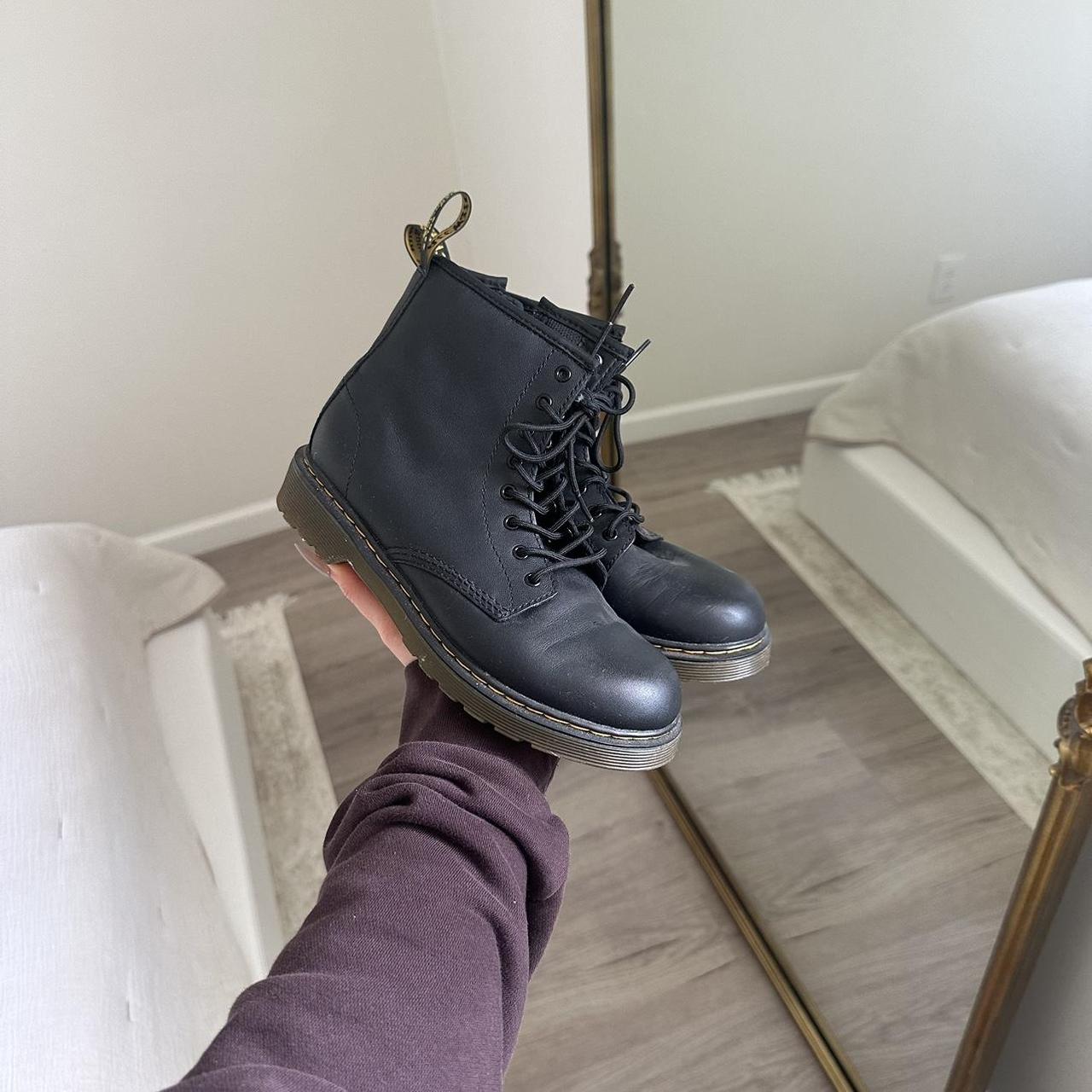 Black lace up doc martens These are a kids size 4... Depop