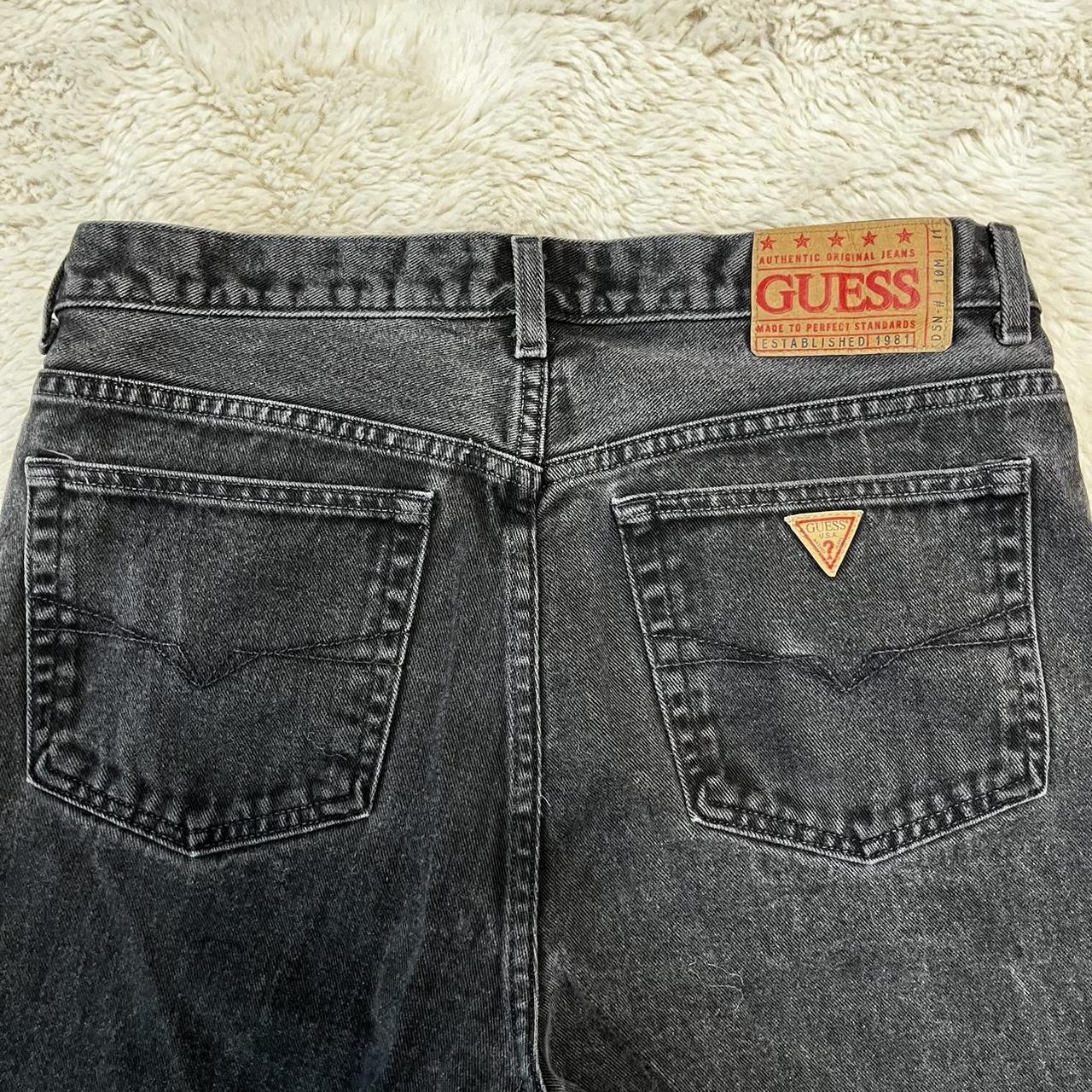 VTG GUESS Black Denim Jeans DSN 10M Size 34 100%... - Depop