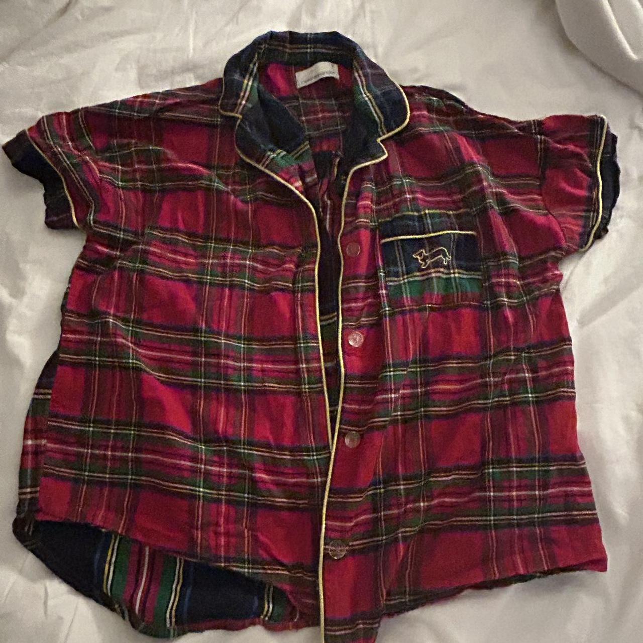 Peter Alexander tartan Christmas pj shirt No flaws... - Depop