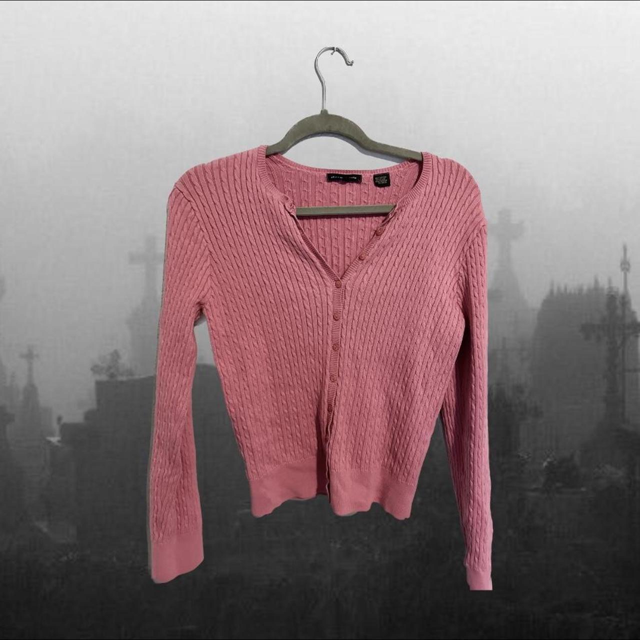 barbie pink jean pierre cardigan, thick nice quality... Depop