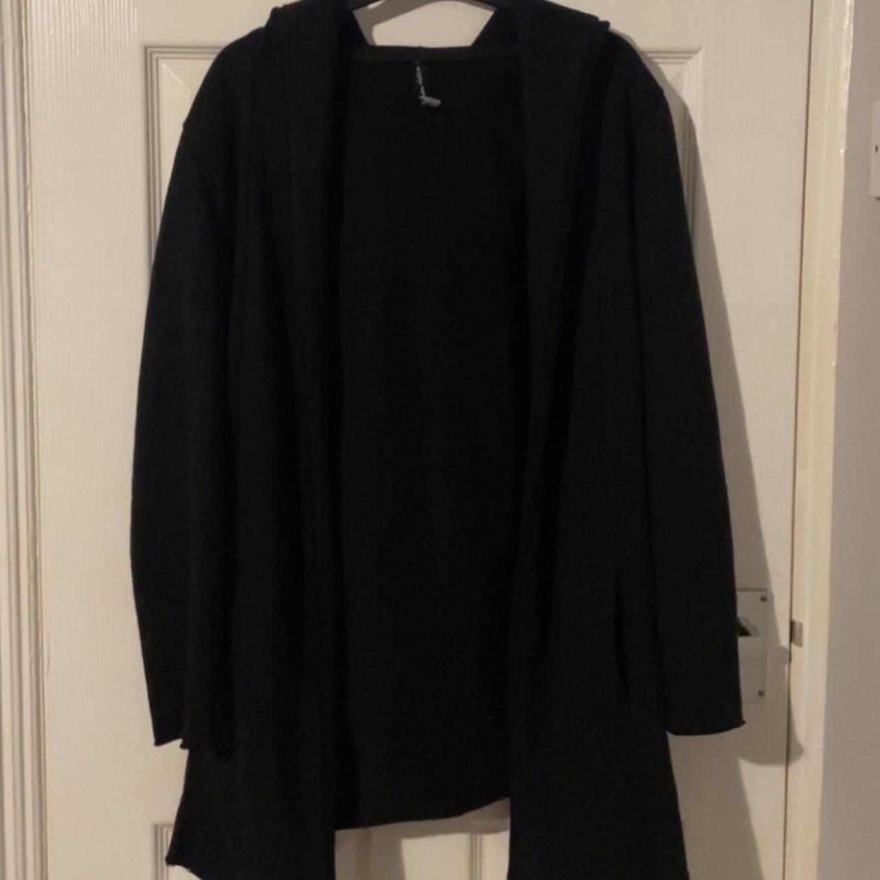 Gothic oversized black cloak/cardigan with hood ... - Depop