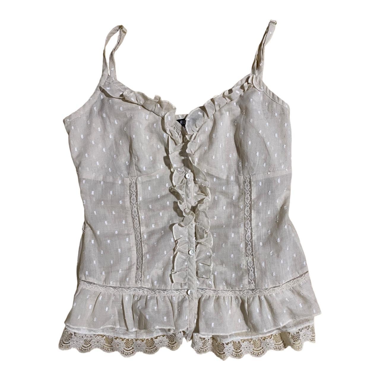 De Toi Women's Cream Vest Depop