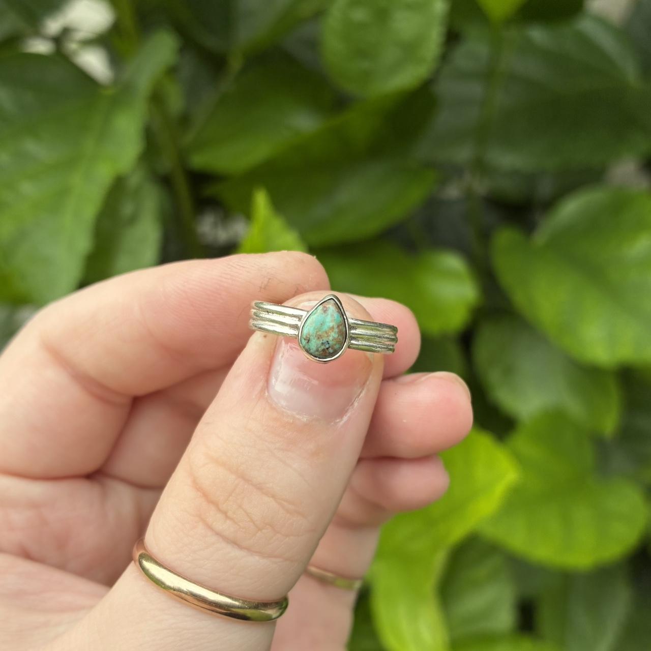 Custom Women's Ring - Silver – Tiny tear shaped t… - image 2