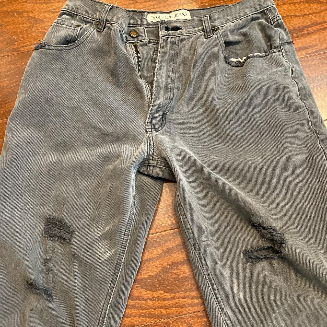 Bugle Boy Men's Black and Grey Jeans Depop