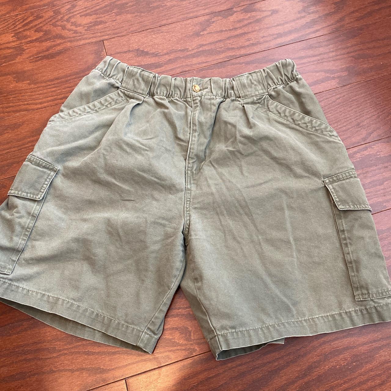 Ocean Pacific Men's Green and Khaki Shorts | Depop