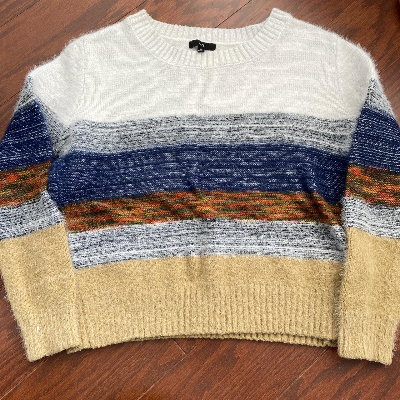 Fate Formosa color block fuzzy women s sweater in Depop