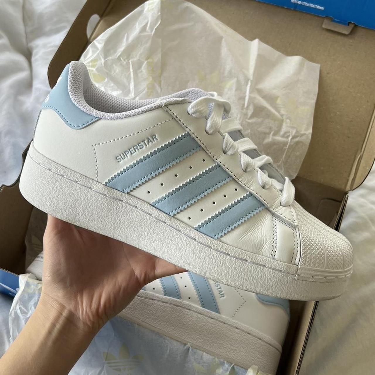 adidas superstar XL sneakers worn once, great... - Depop