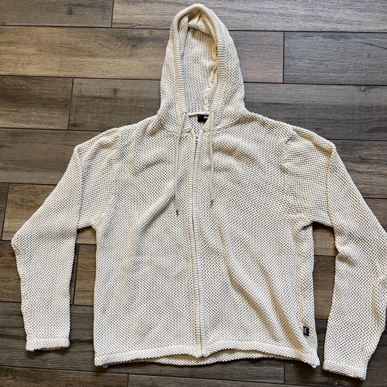 Stussy Mesh Zip Hood ‘Natural’, Fits like oversized...