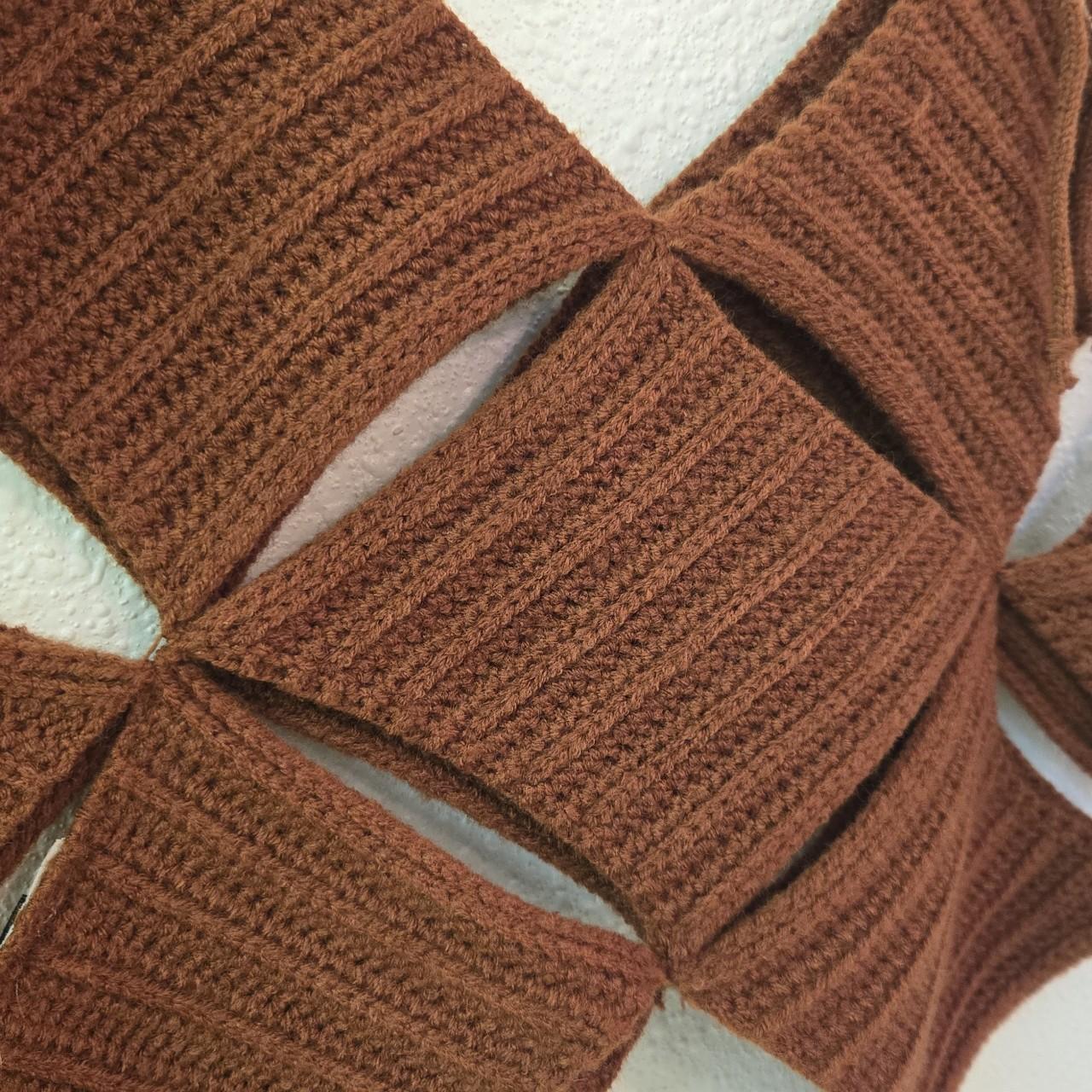 Burnt Orange Crochet Top Super cute pattern Boho Depop