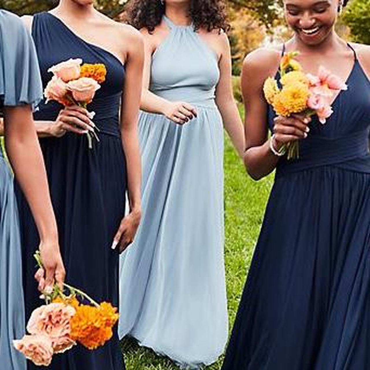 Dusty Blue Bridesmaid/Prom Dress #formal... - Depop