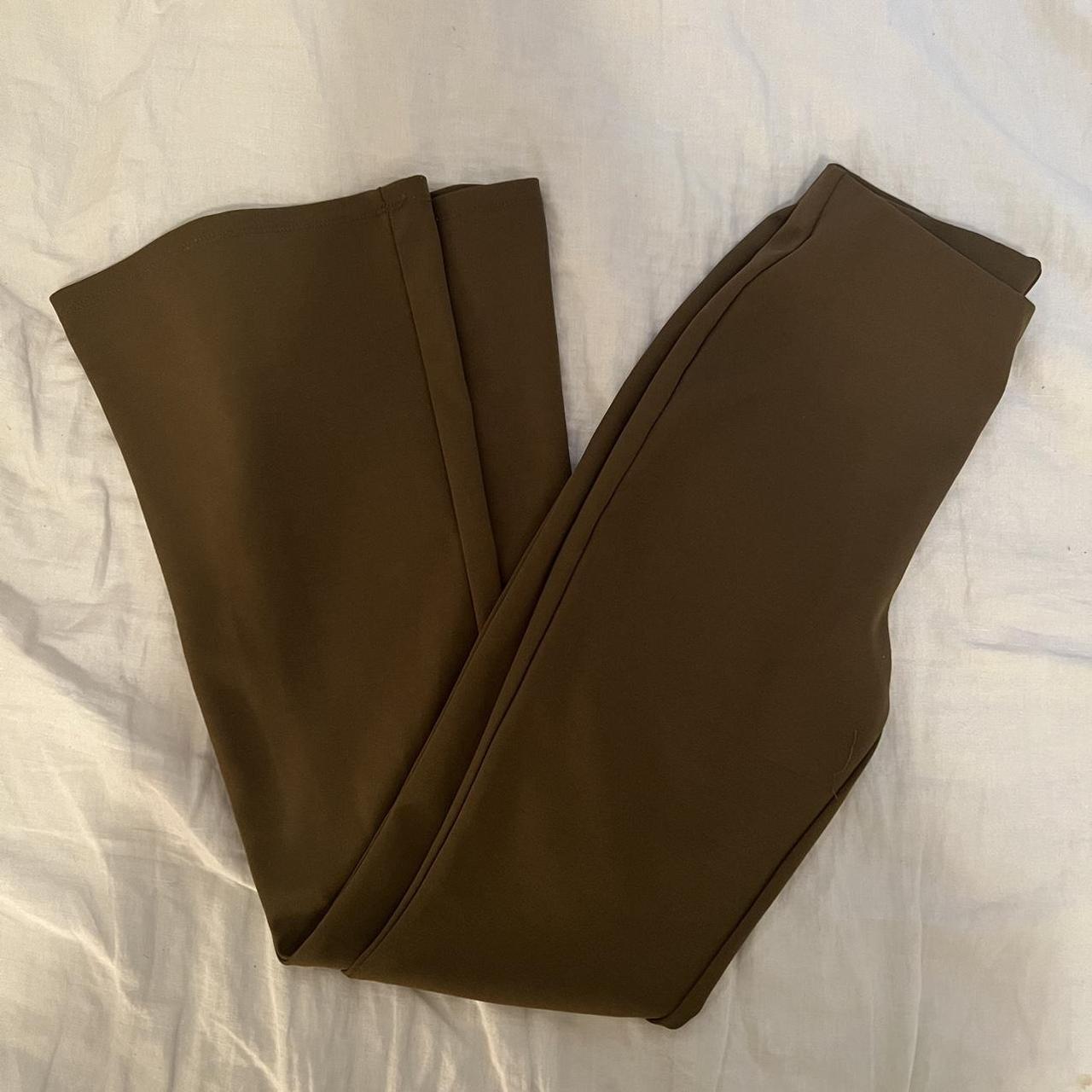  FREE SHIPPING h&m army green yoga pants flares... Depop