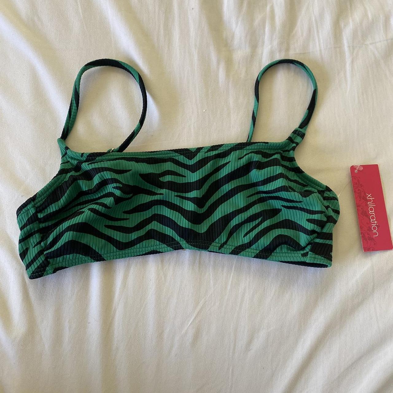 Target Women's Green and Black Bikiniandtankinitops Depop