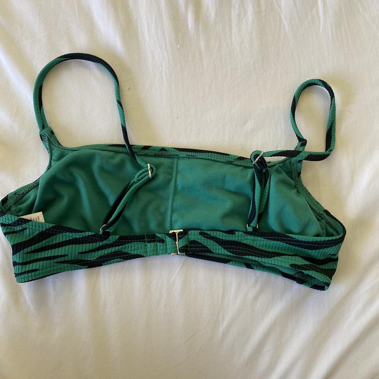 Target Women's Green and Black Bikini-and-tankini-tops | Depop