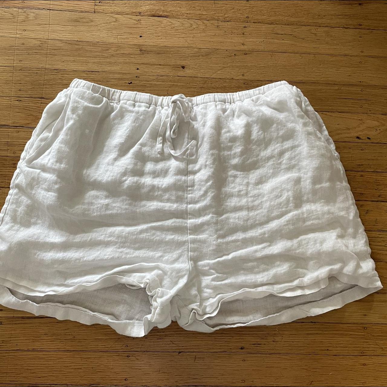 Dissh linen jogger shorts in AU 14/ US 10,... - Depop