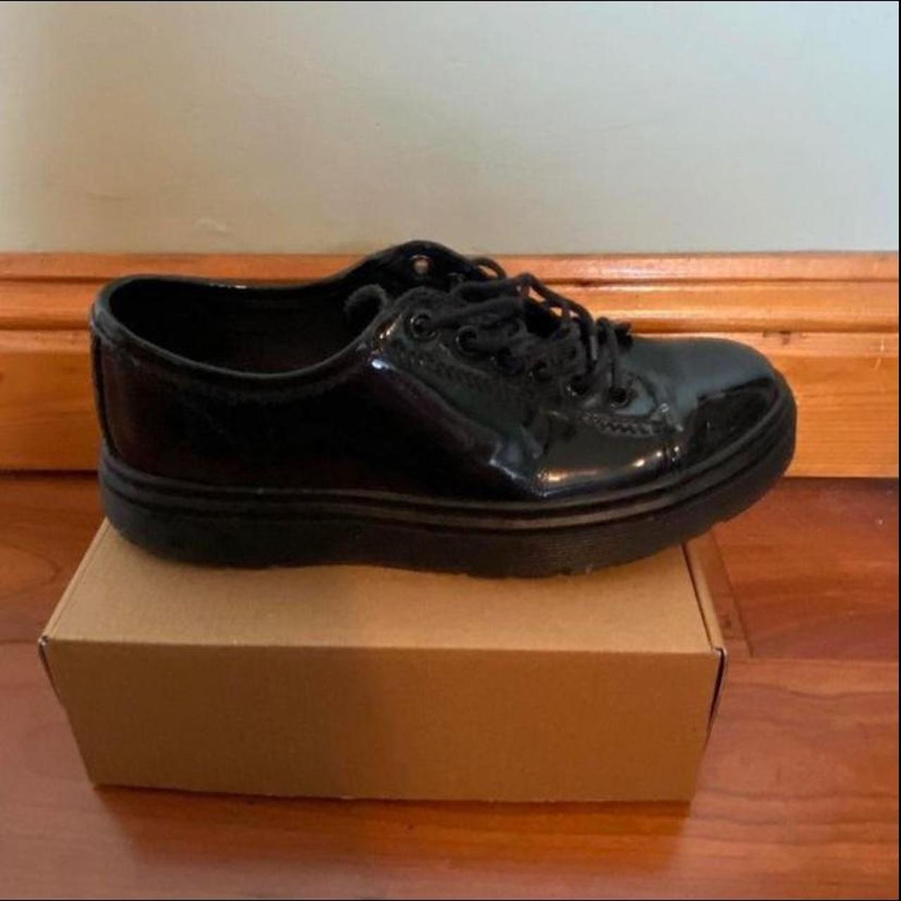 Dr martens black dante clearance 6 eye shoe flat shoes