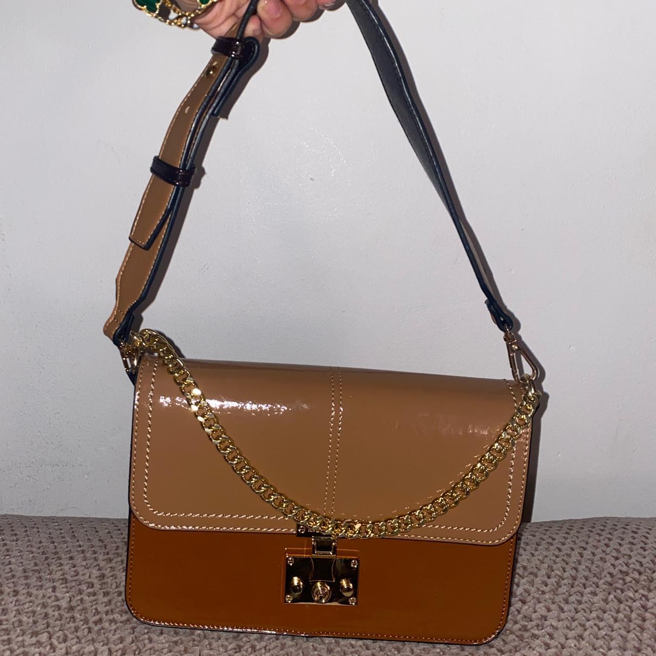 River Island tan satchel bag Comes with long strap... - Depop